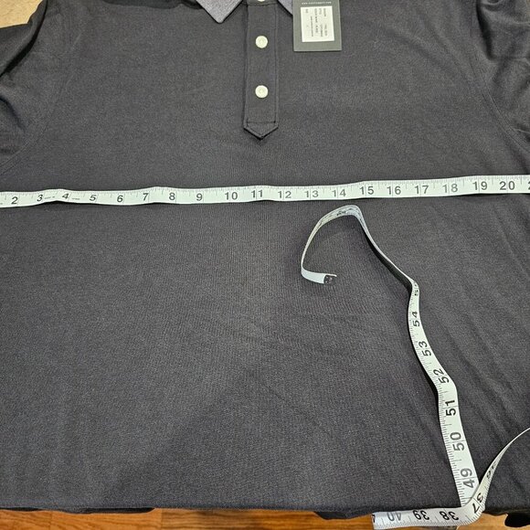 NWT Men's Dunning Golf Polo Shirt Black with Gray‎ Trim Size Large - Picture 3 of 6